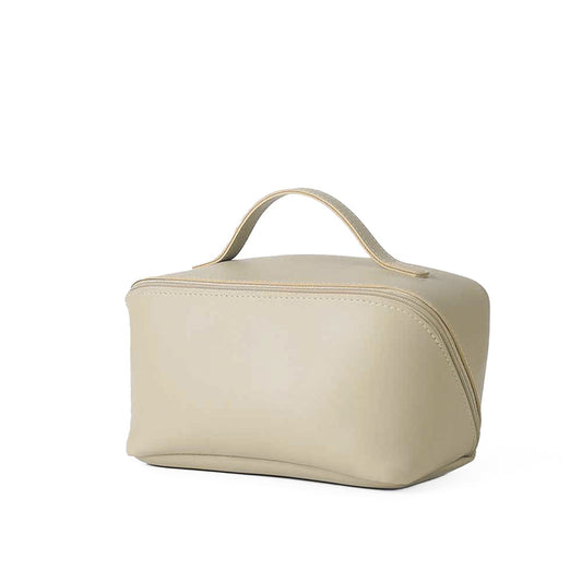 Large Capacity Travel Cosmetic Bag Beige